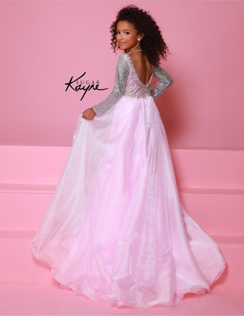 childrens fun fashion, little girl fun fashion, pageant fun fashion, sugar kayne fun fashion, romper with overskirt, pink and white childrens fun fashion
